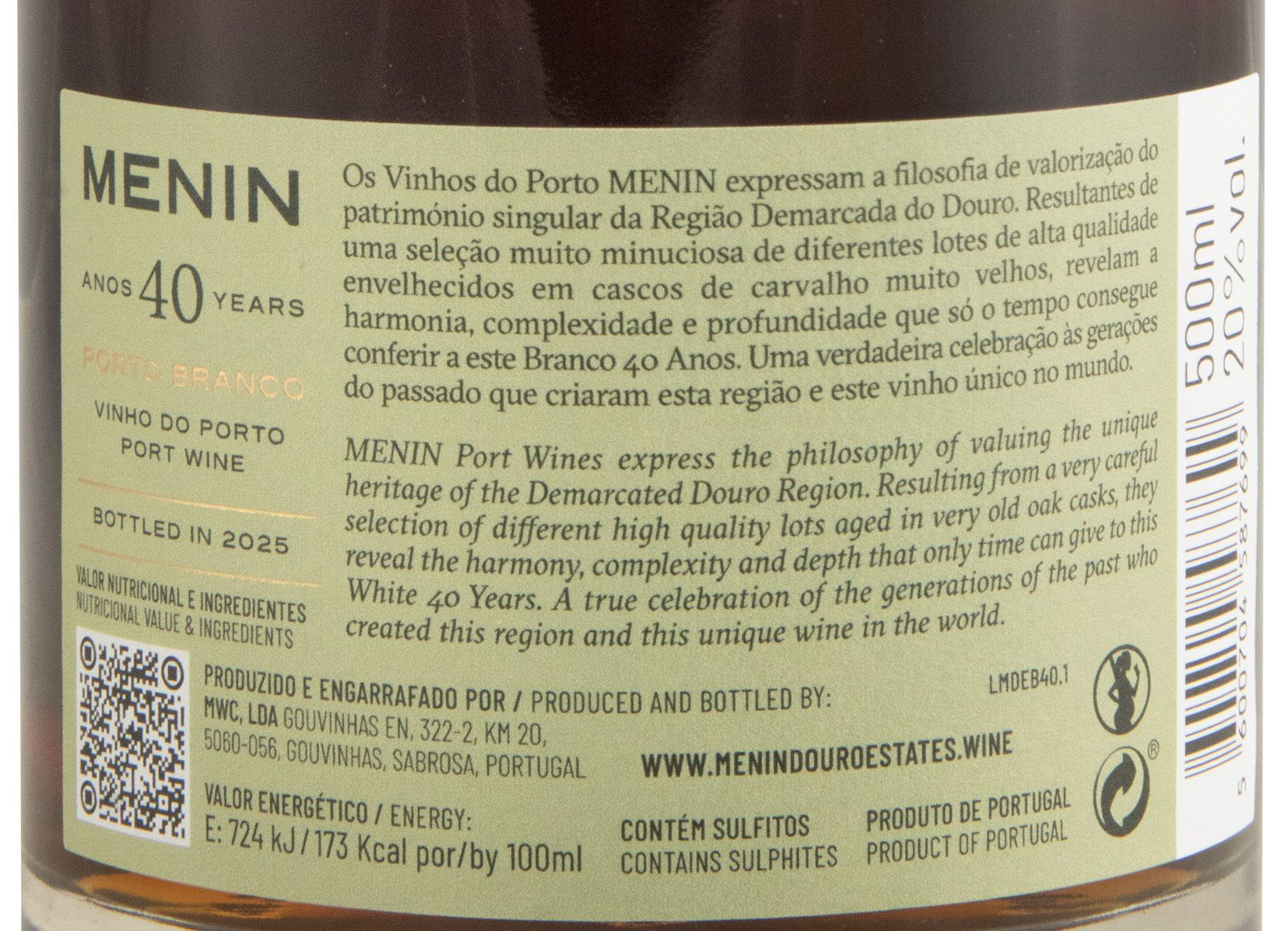 Menin Branco 40 anos Porto 50cl