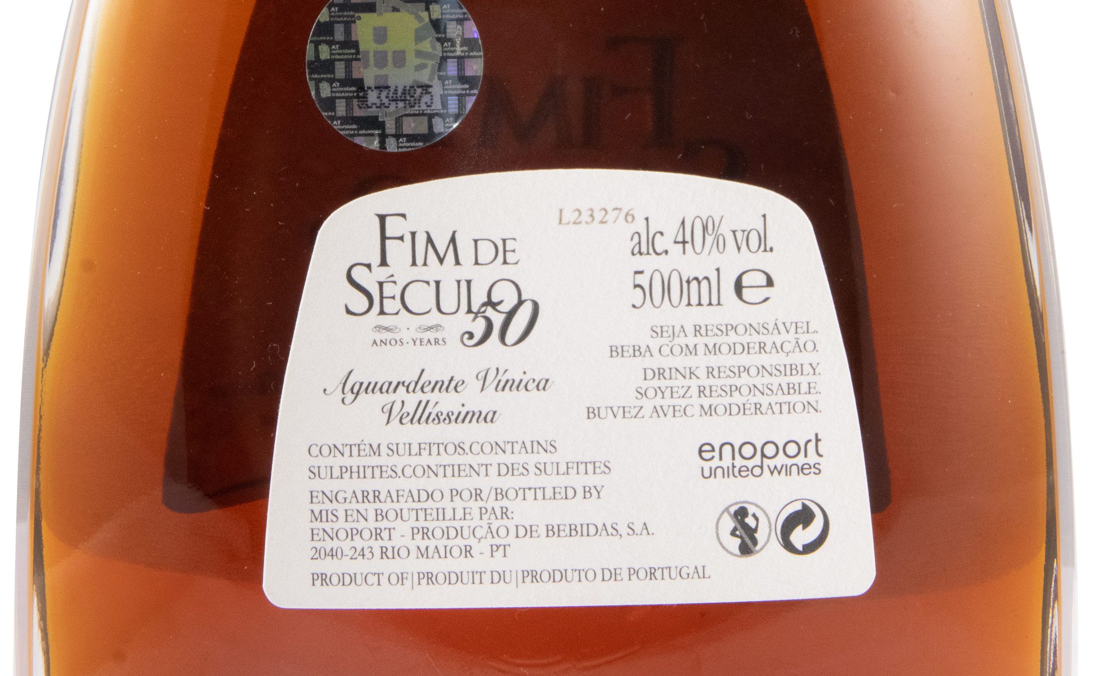 Aguardente Vínica Fim de Século 50 anos 50cl