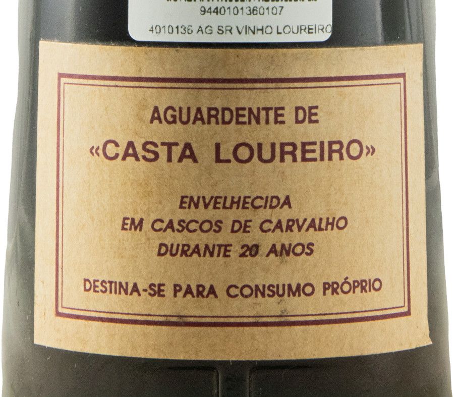 Aguardente Vínica Sr. Vinho Loureiro 20 anos