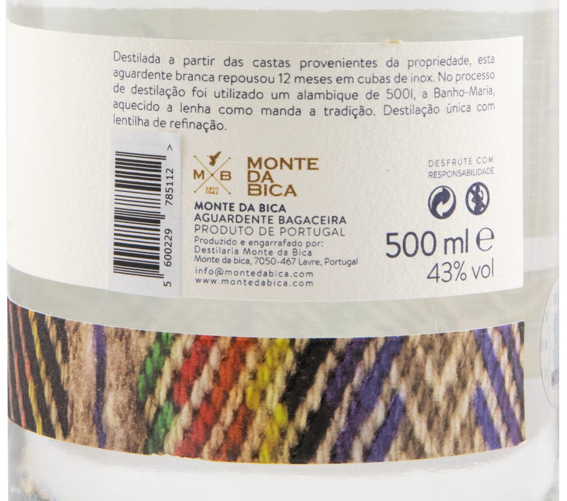 Aguardente Bagaceira Monte da Bica 50cl