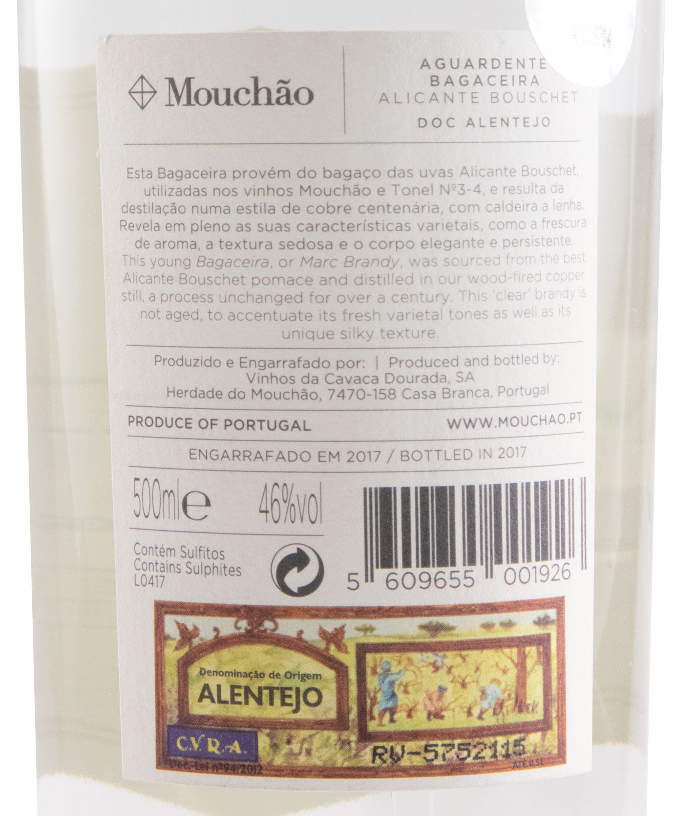 2016 Aguardente Bagaceira Mouchão 50cl