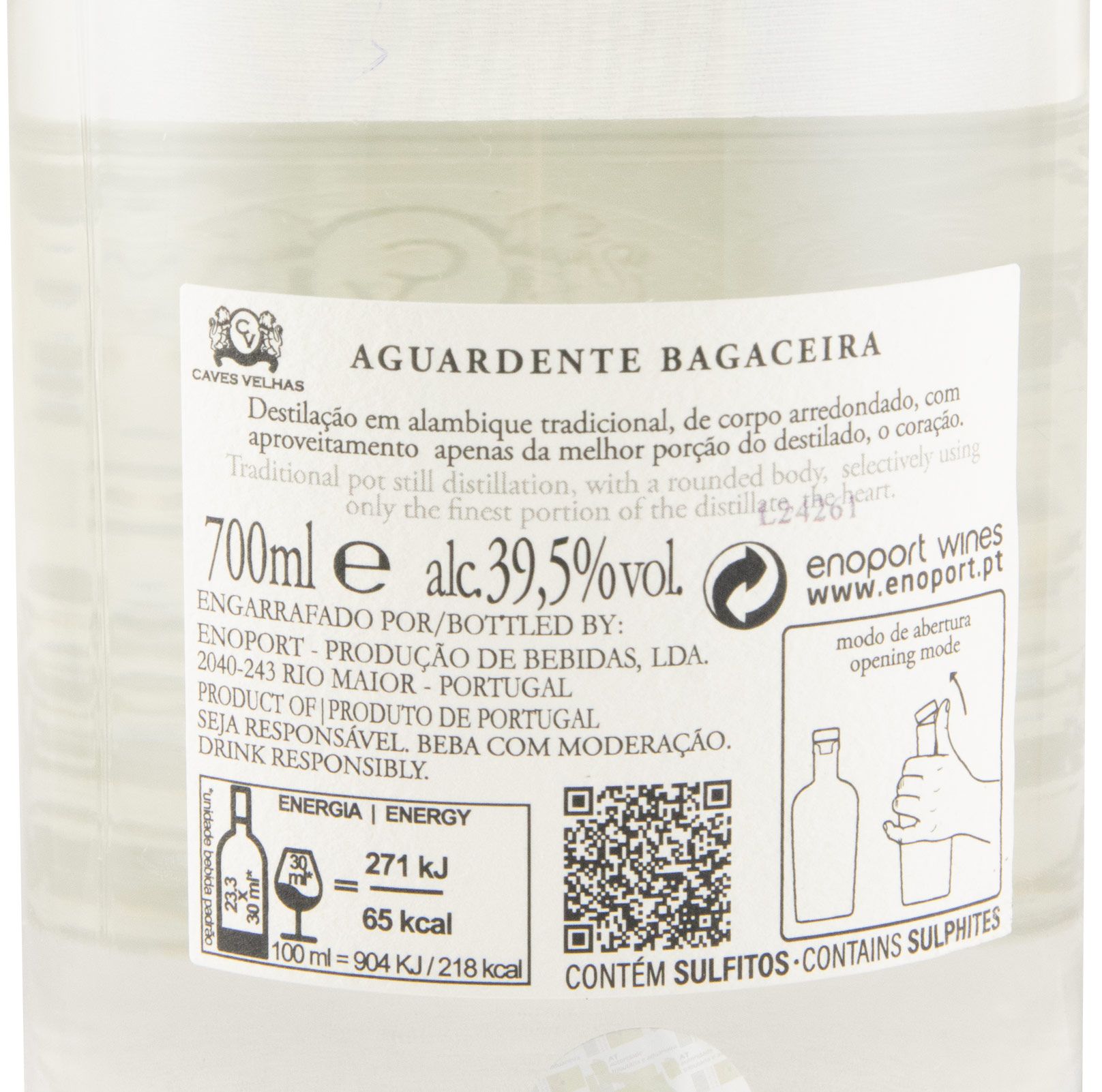 Aguardente Bagaceira Caves Velhas