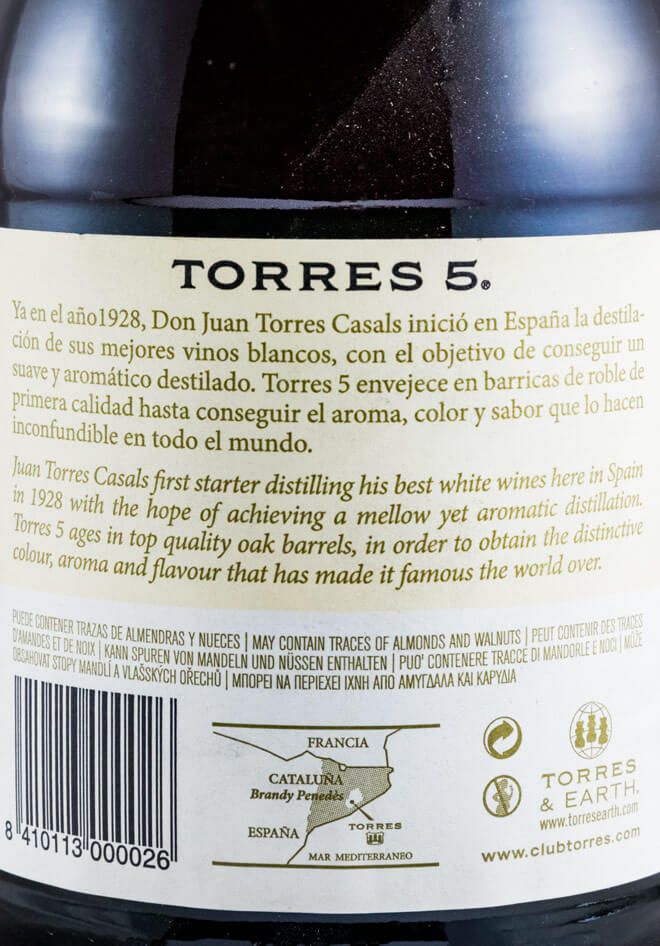 Brandy Torres Solera Reserva 5 anos 1L