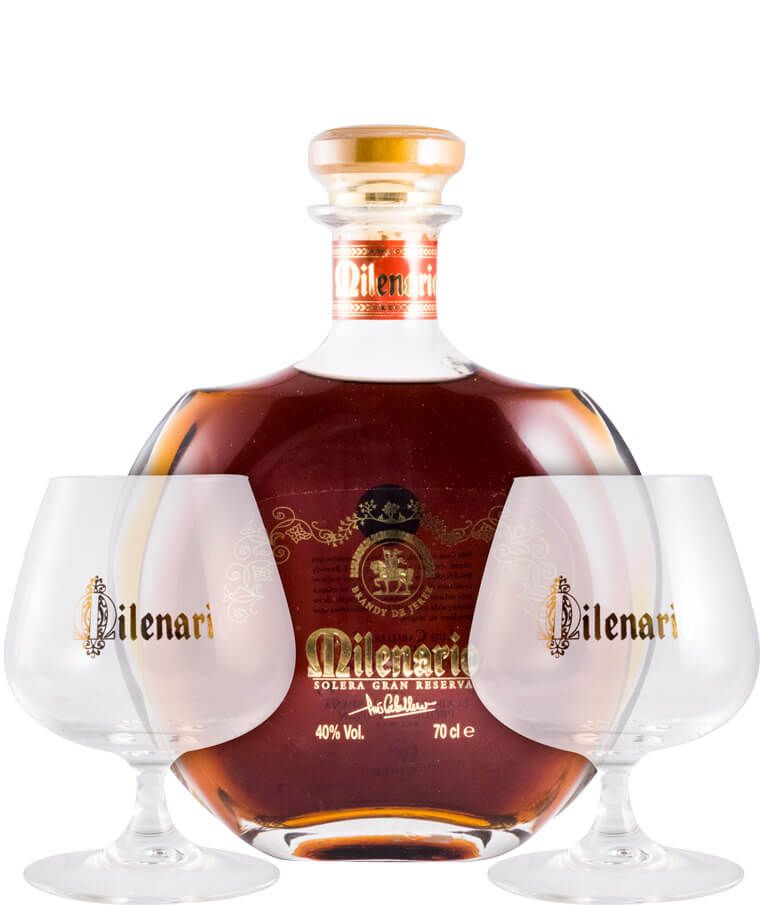 Brandy Milenario Caballero c/2 Copos