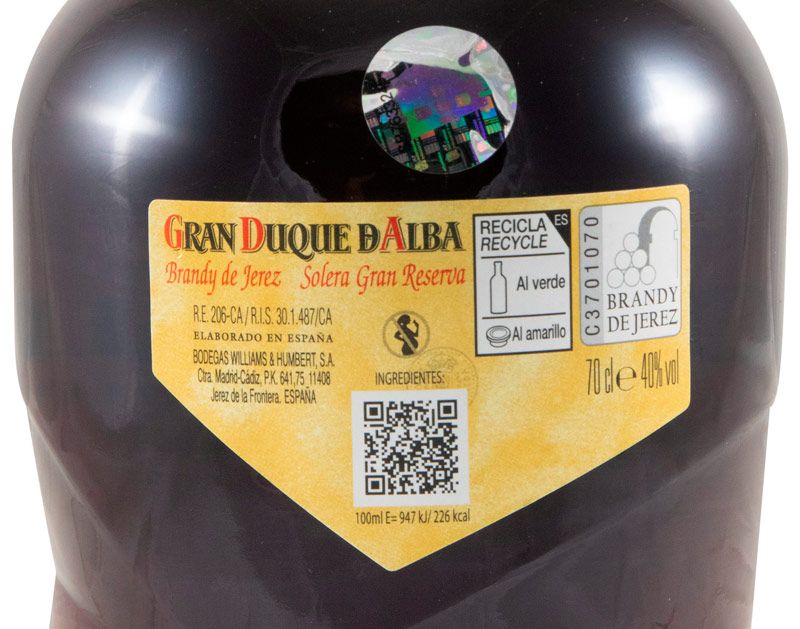 Brandy Gran Duque D'Alba Solera Gran Reserva