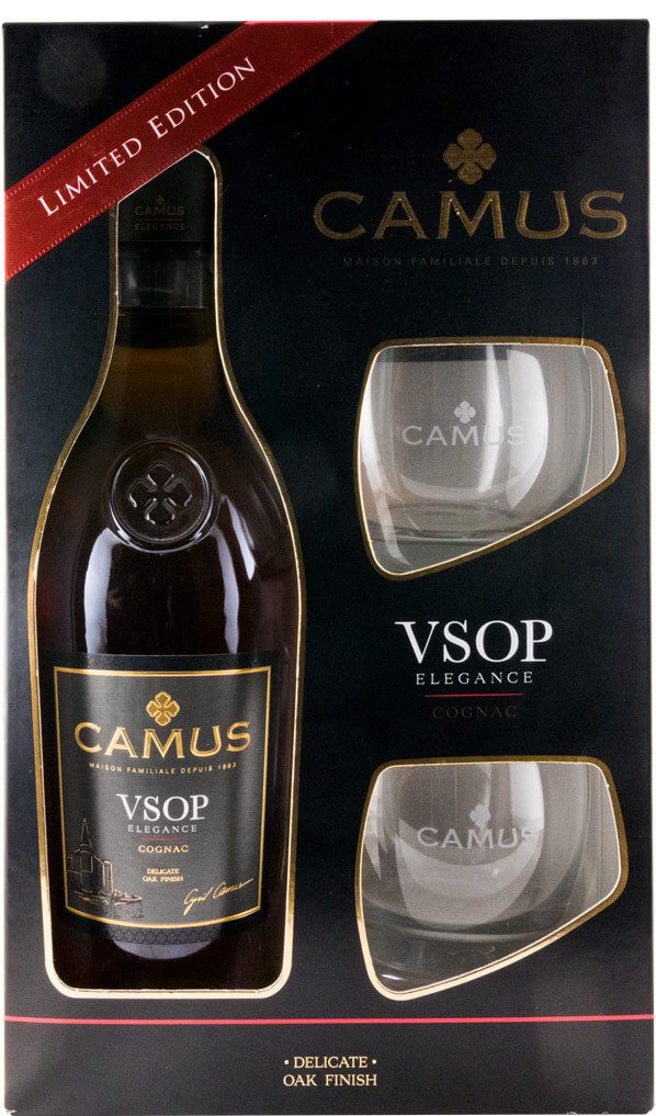 Cognac Camus Vsop Elegance w/Glasses