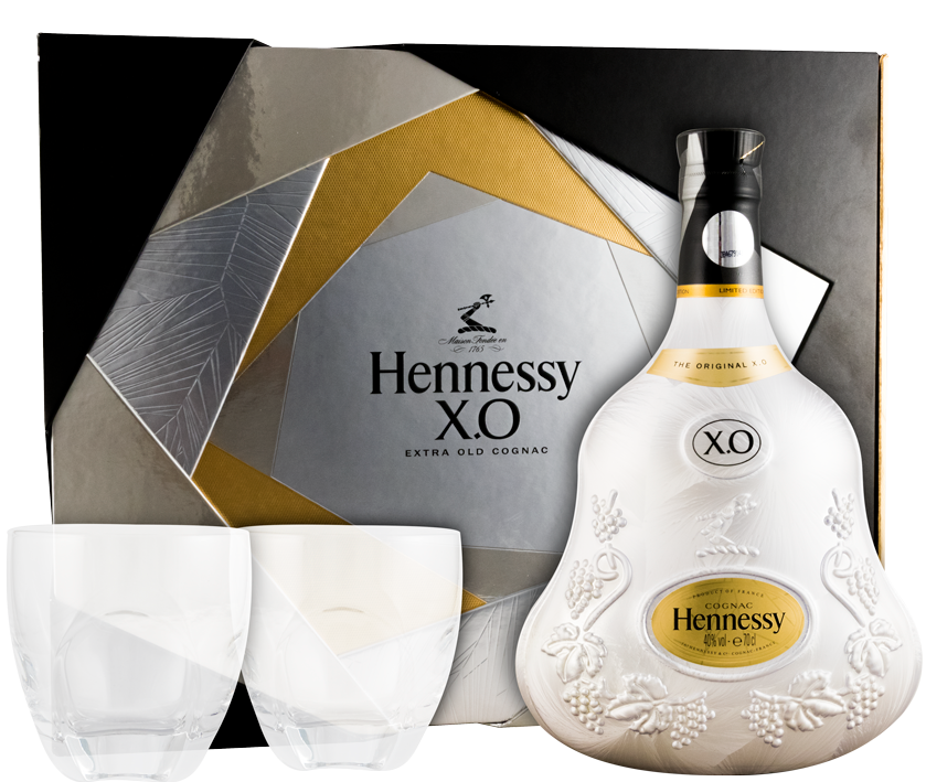 Cognac Hennessy XO Festive Edição Limitada c/2 Copos
