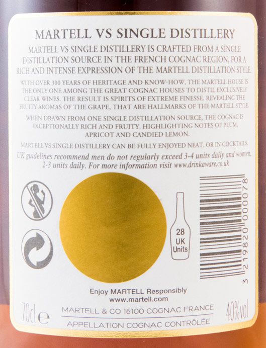 Cognac Cognac Martell VS Single Distillery