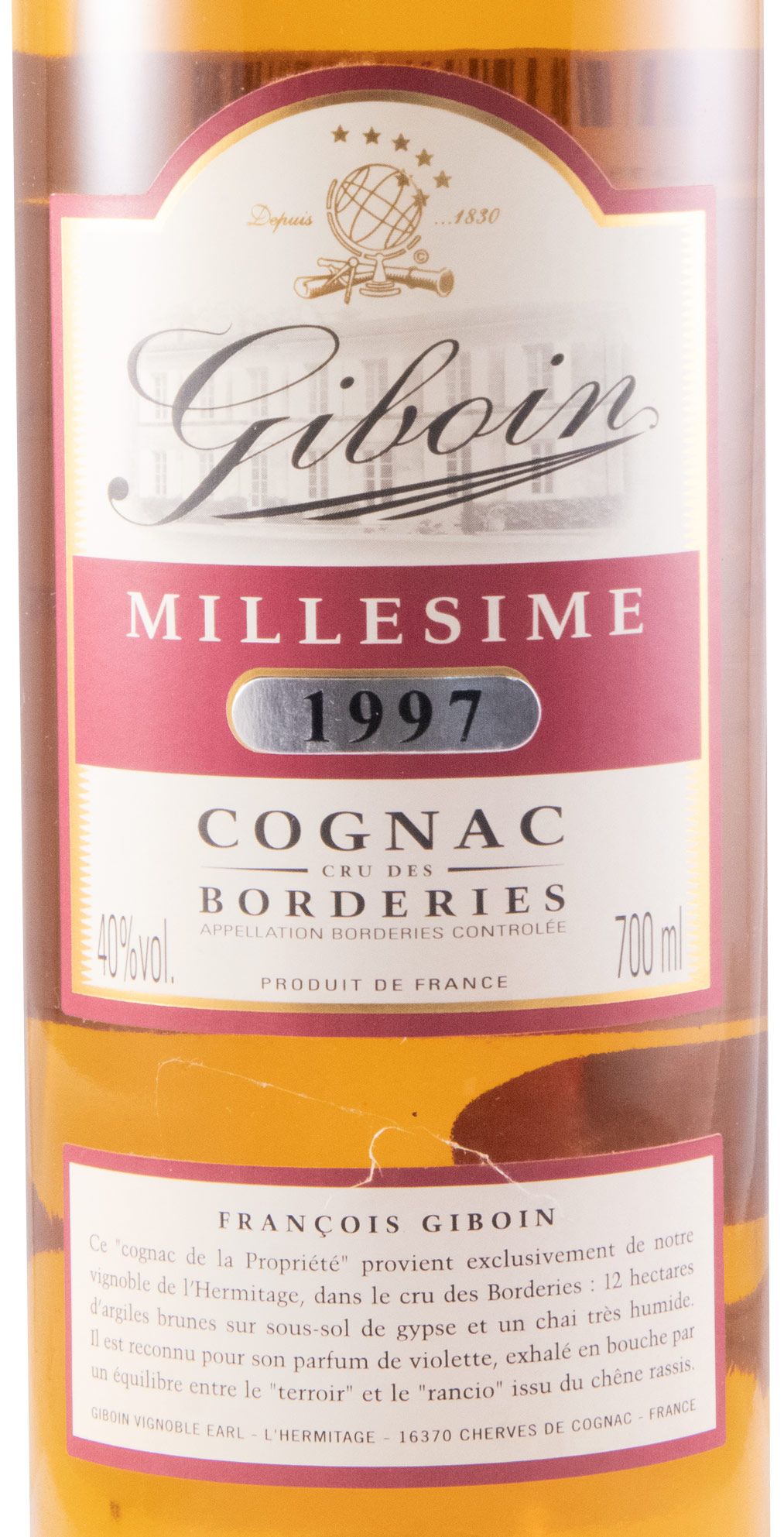 1997 Cognac Giboin Millésime Cru des Borderies