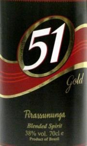 Cachaça 51 Gold Pirassununga