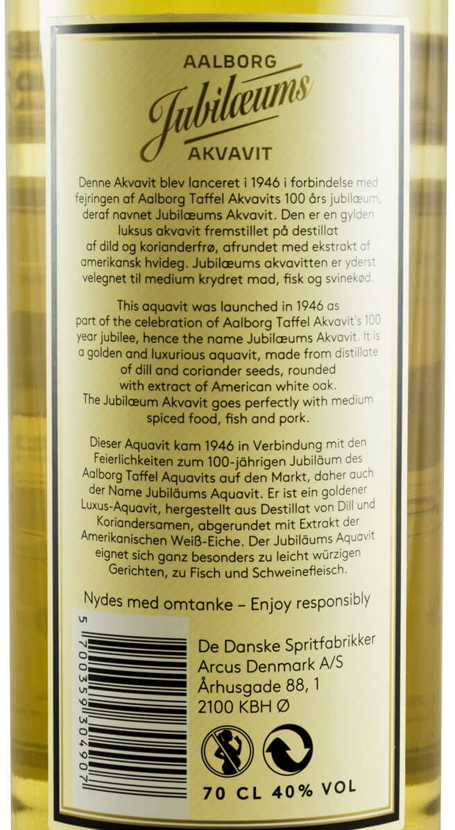 Aguardente Aalborg Jubileum Akvavit