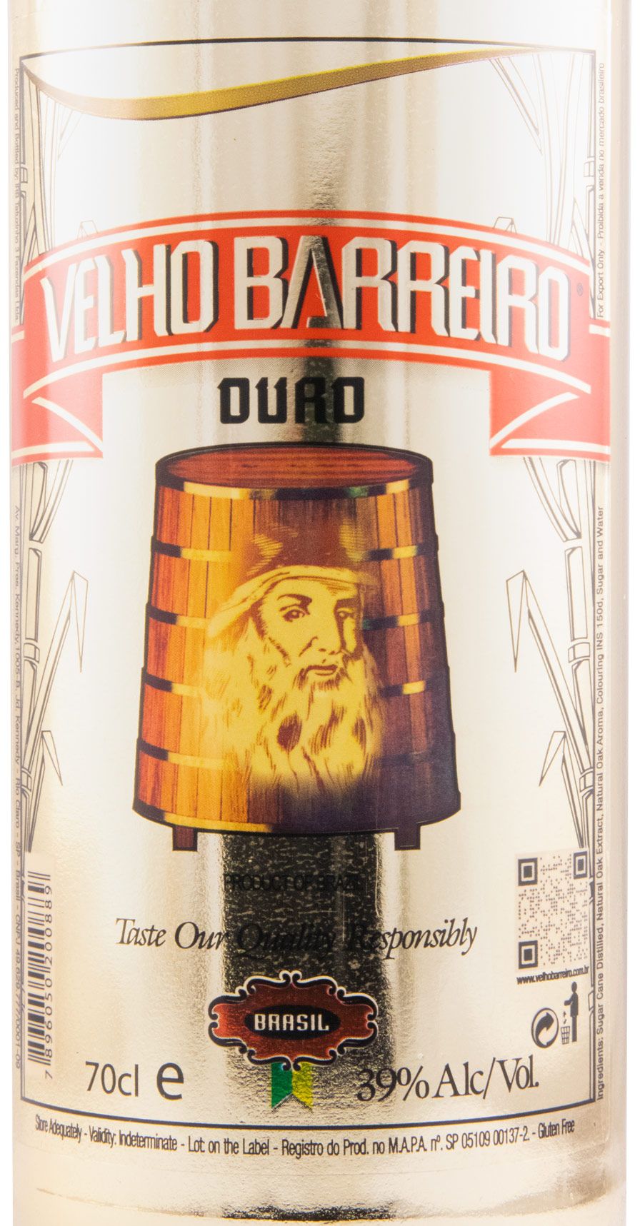 Cachaça Velho Barreiro Gold Especial