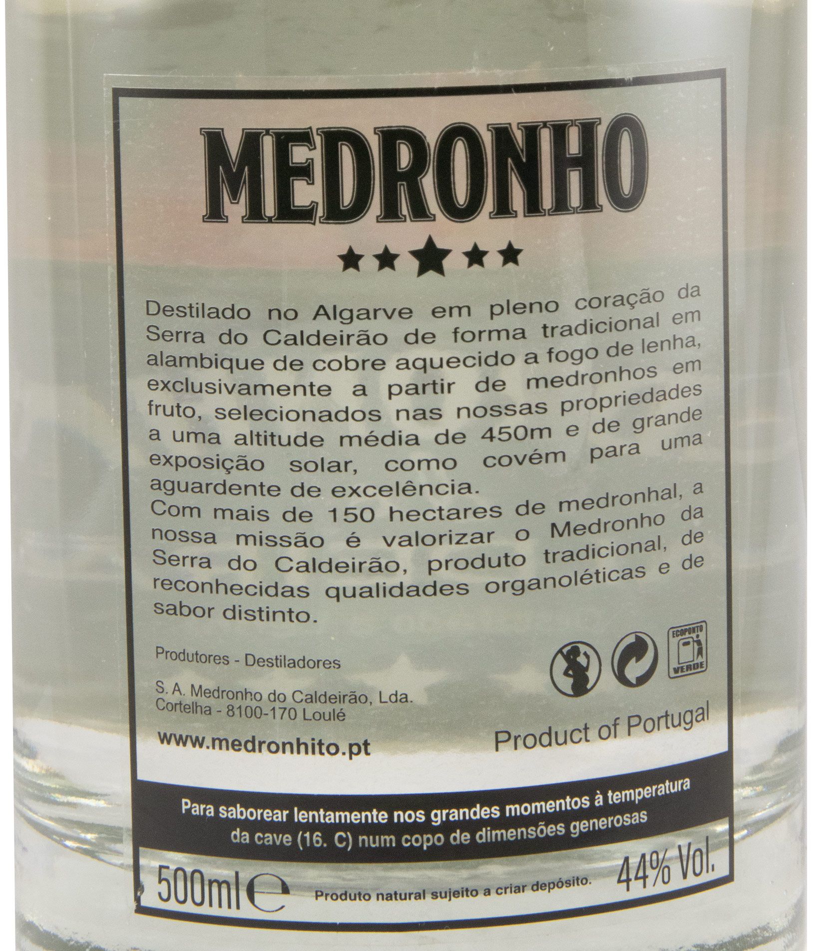 Aguardente de Medronho Medronhito do Caldeirão 5 Estrelas 50cl