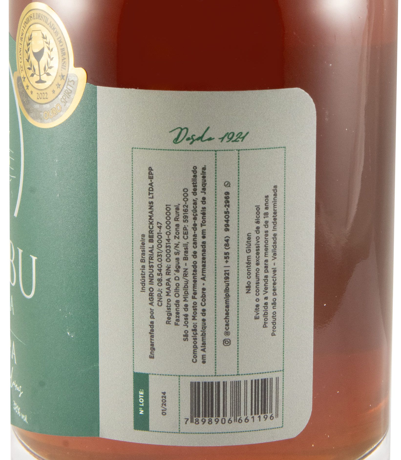 Cachaça Mipibu Jaqueira 75cl