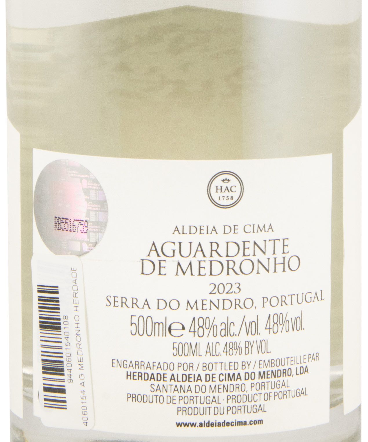 2023 Aguardente de Medronho Herdade Aldeia de Cima 50cl