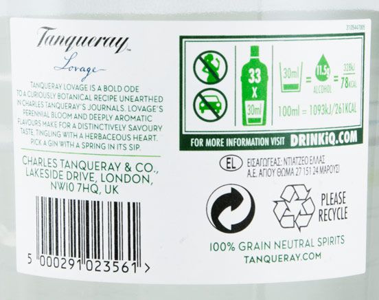 Gin Tanqueray Lovage 1L