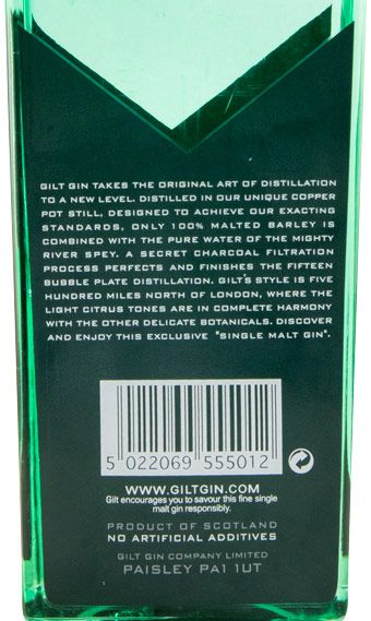 Gin Gilt Single Malt Scottish
