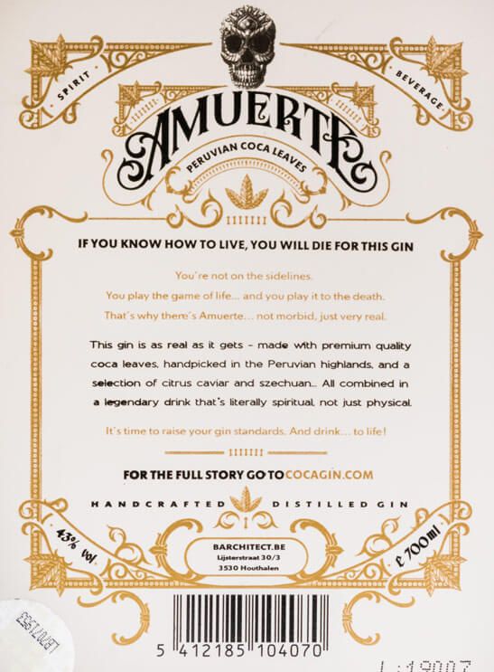 Gin Coca Leaf Amuerte White Edition