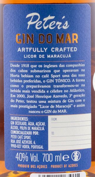Passion Fruit Liqueur & Gin Peter's Gin do Mar