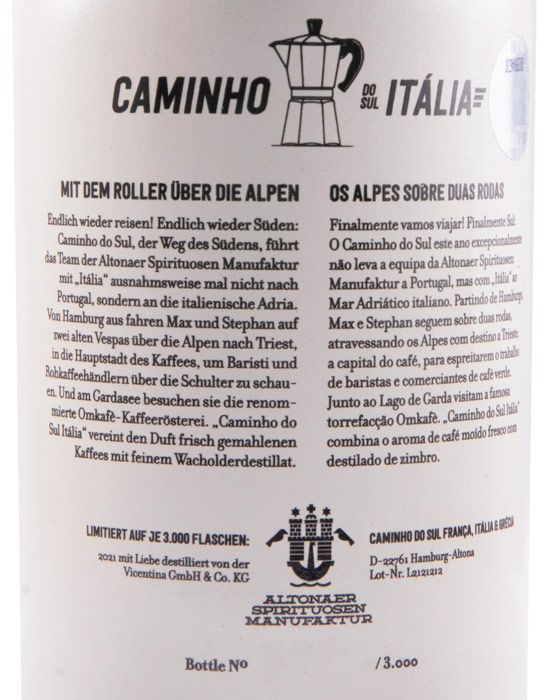 Gin Sul Caminho do Sul Itália Edição Limitada 50cl