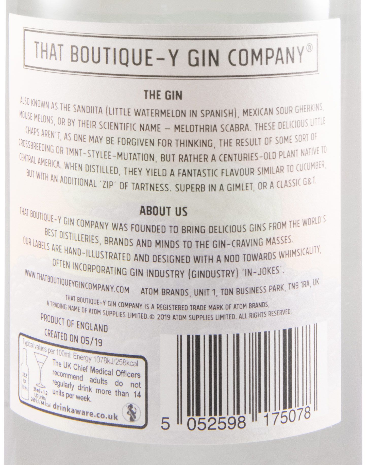 Gin That Boutique-Y Cucamelon