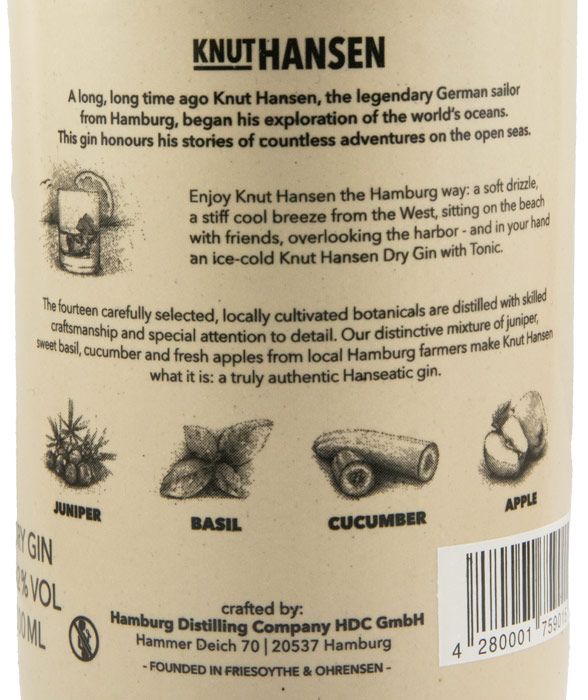Gin Knut Hansen Dry 50cl