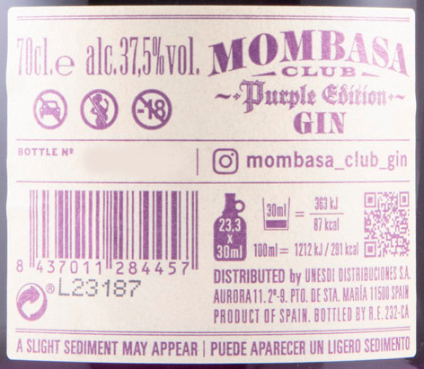 Gin Mombasa Club Purple Edition