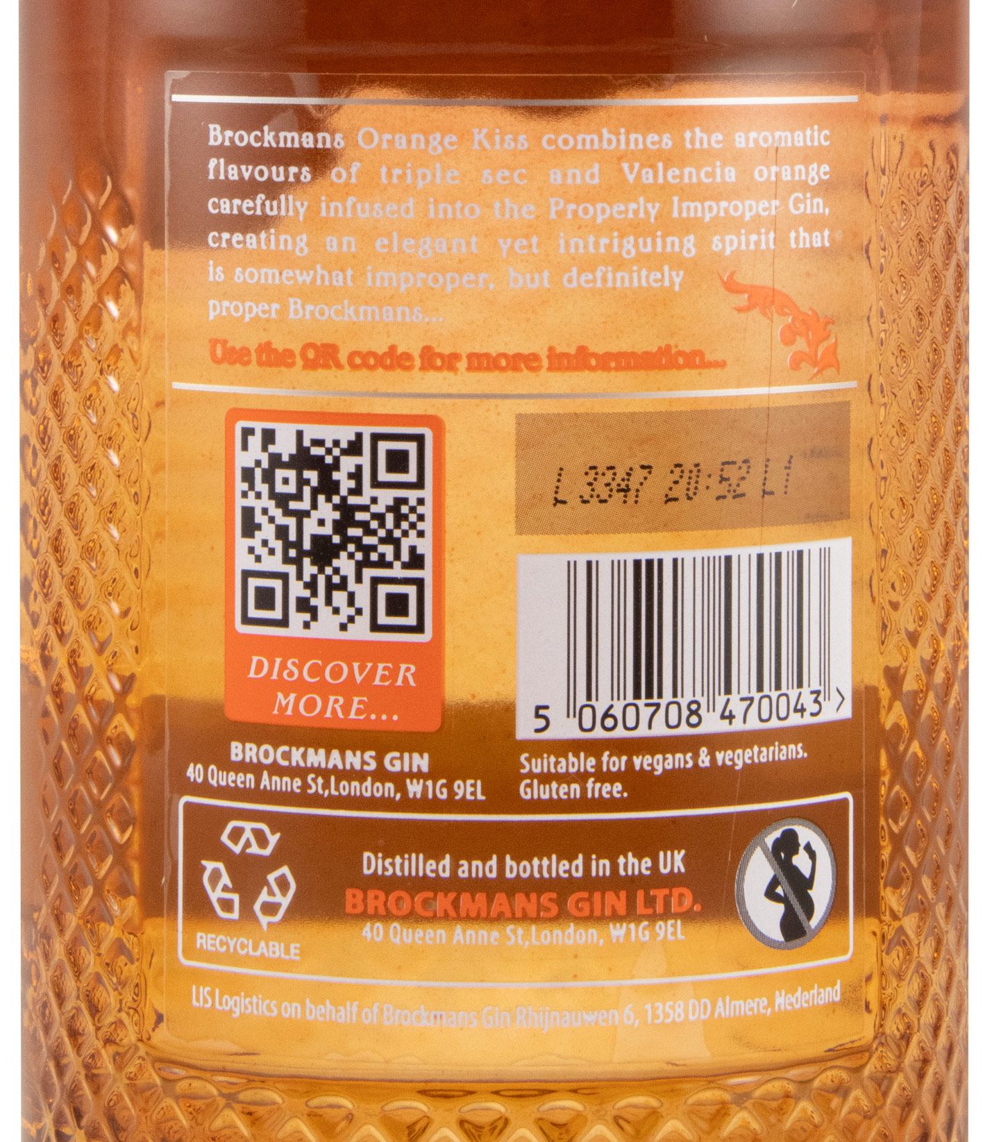 Gin Brockmans Orange Kiss