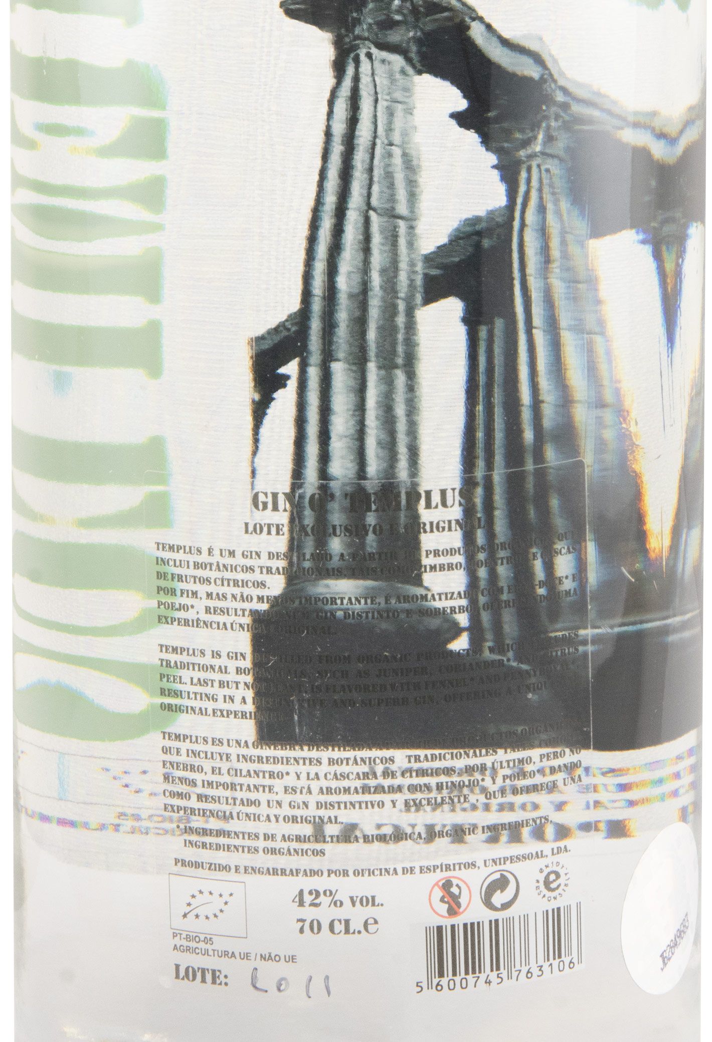 Gin O'Templus Green biológico
