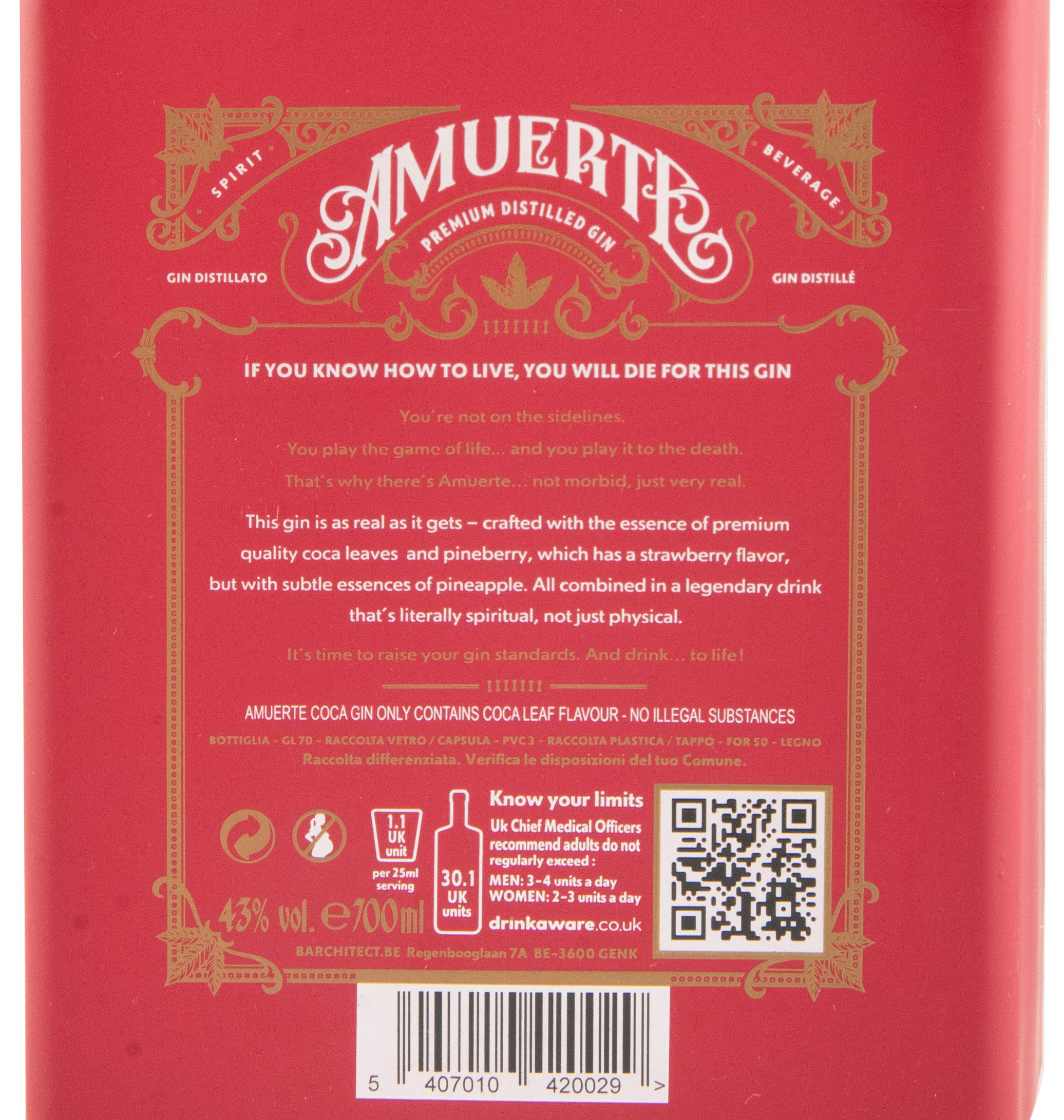 Gin Amuerte Coca Leaf Red Edition
