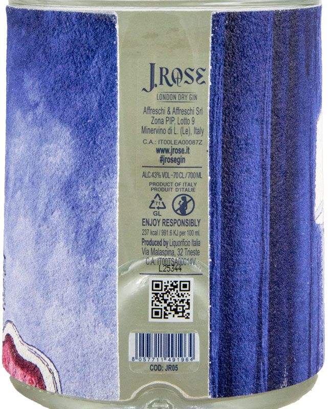 Gin J.Rose JR05 Artesanal London Dry