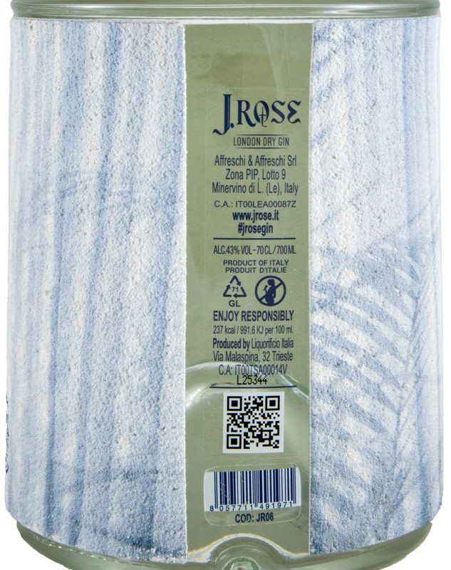 Gin J.Rose JR06 Artesanal London Dry