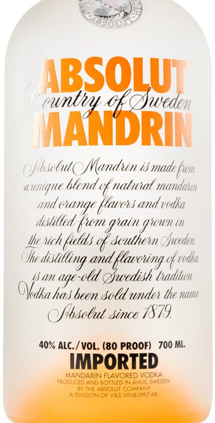 Vodka Absolut Mandrin