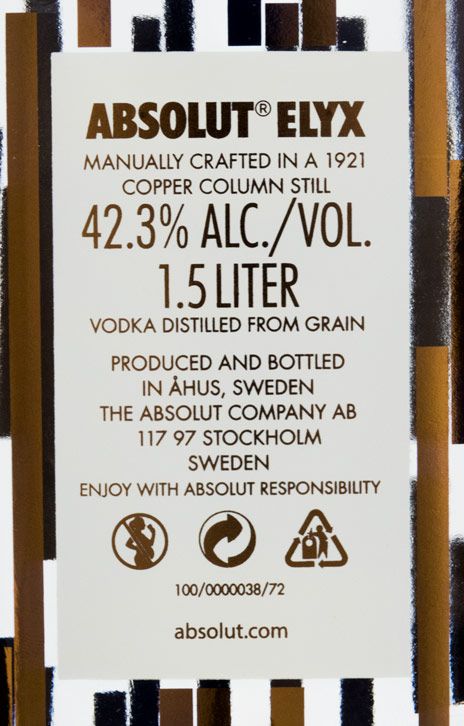 Vodka Absolut Elyx 1,5L