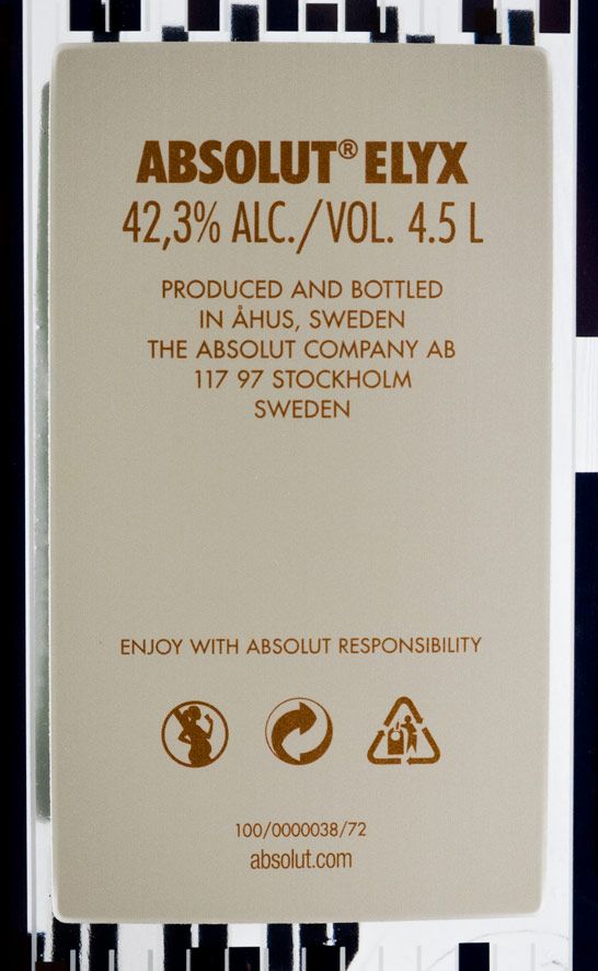 Vodka Absolut Elyx 4.5L