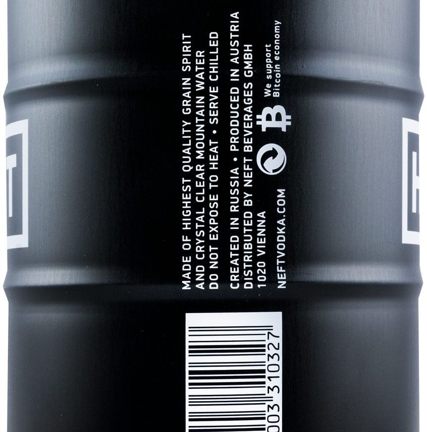 Vodka Neft Black Barrel