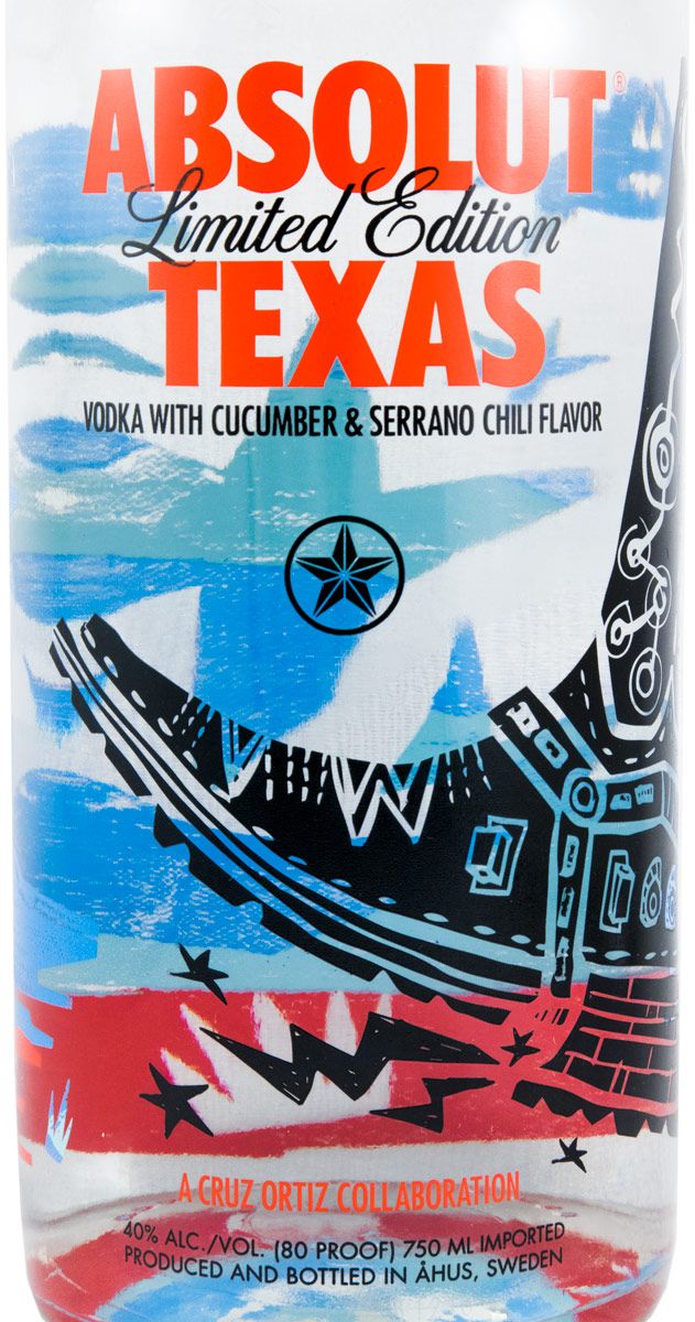 Vodka Absolut Texas Limited Editon