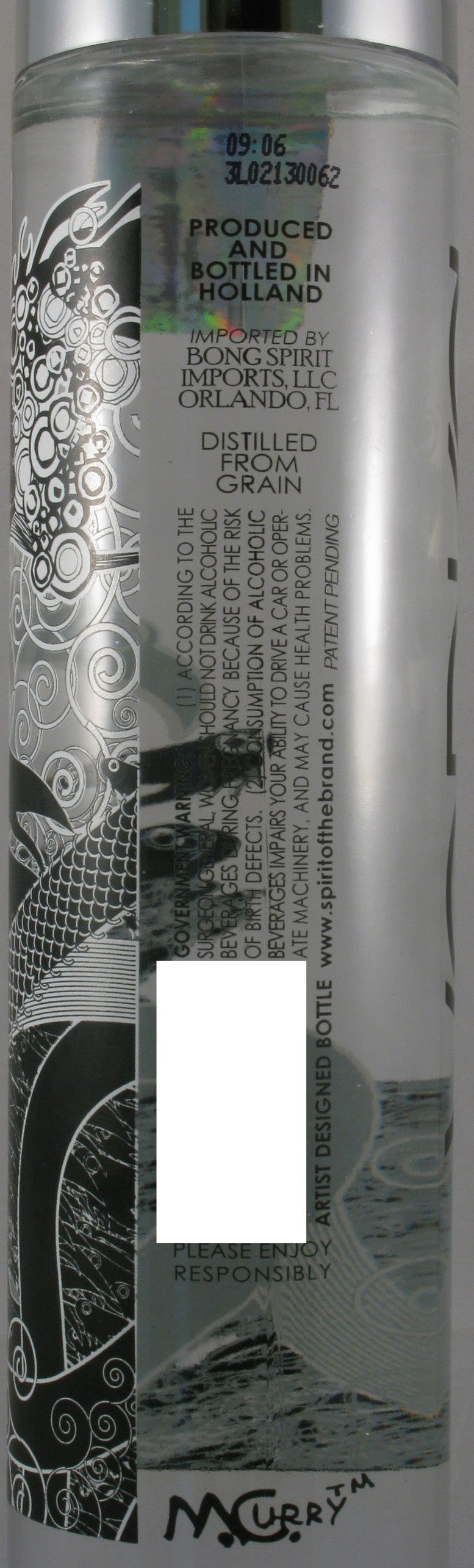 Vodka Bong Spirit Matthew Curry 1L