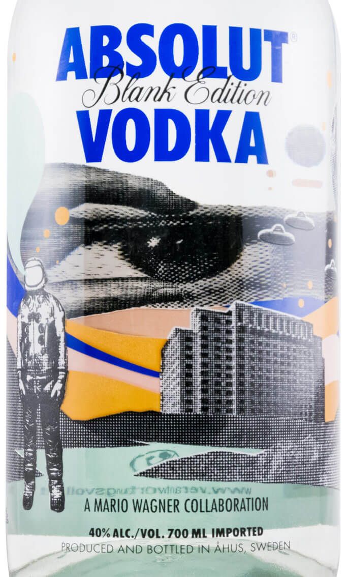 Vodka Absolut Blank Edition Of Mario Wagner