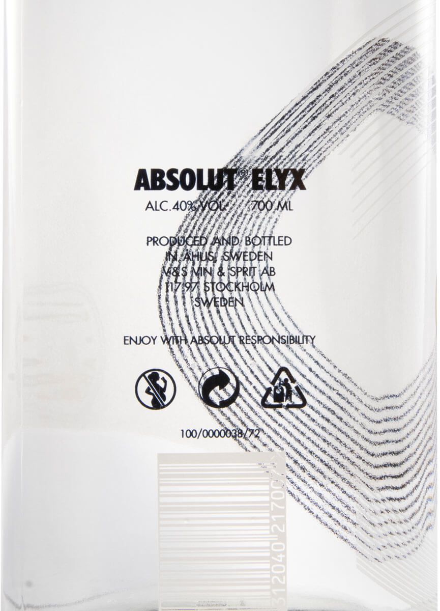 Vodka Absolut Elyx 40%