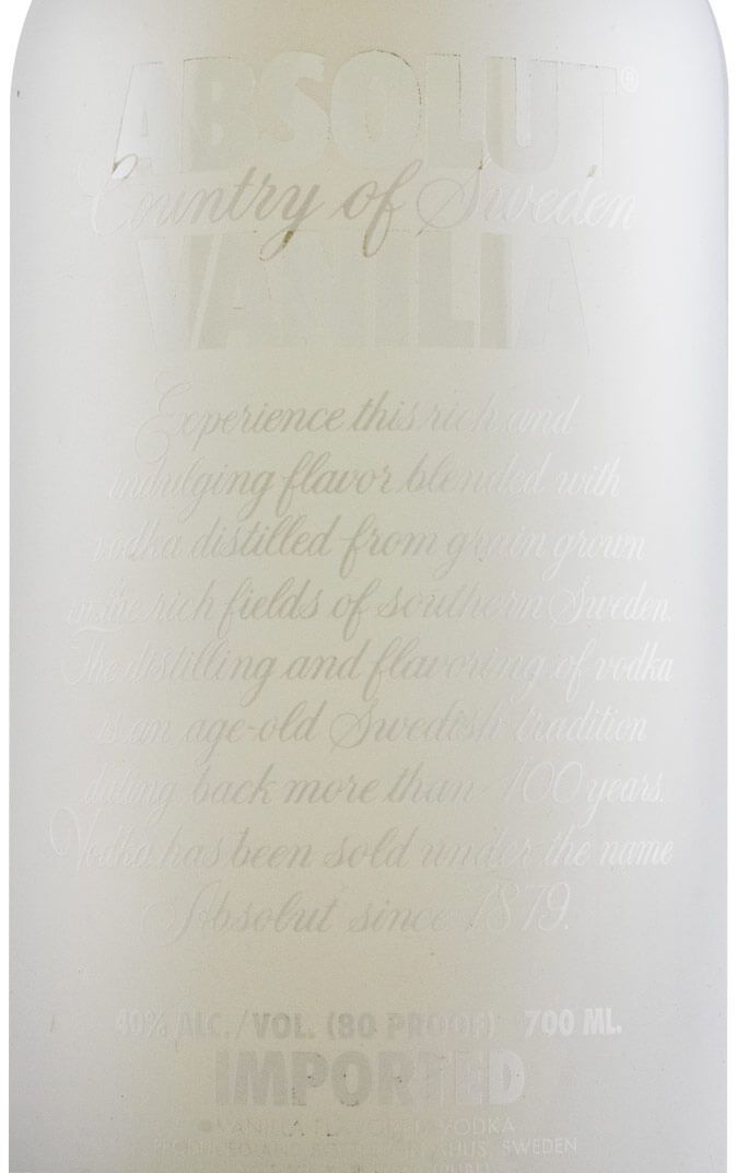 Vodka Absolut Vanilia (matte bottle)