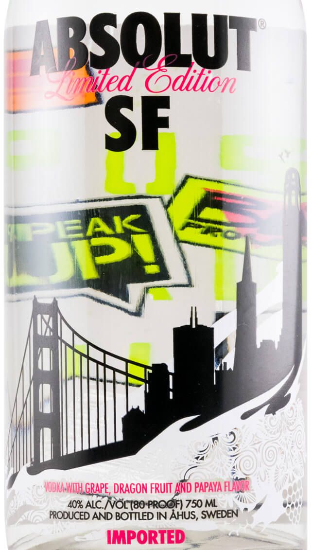 Vodka Absolut SF San Francisco Limited Edition