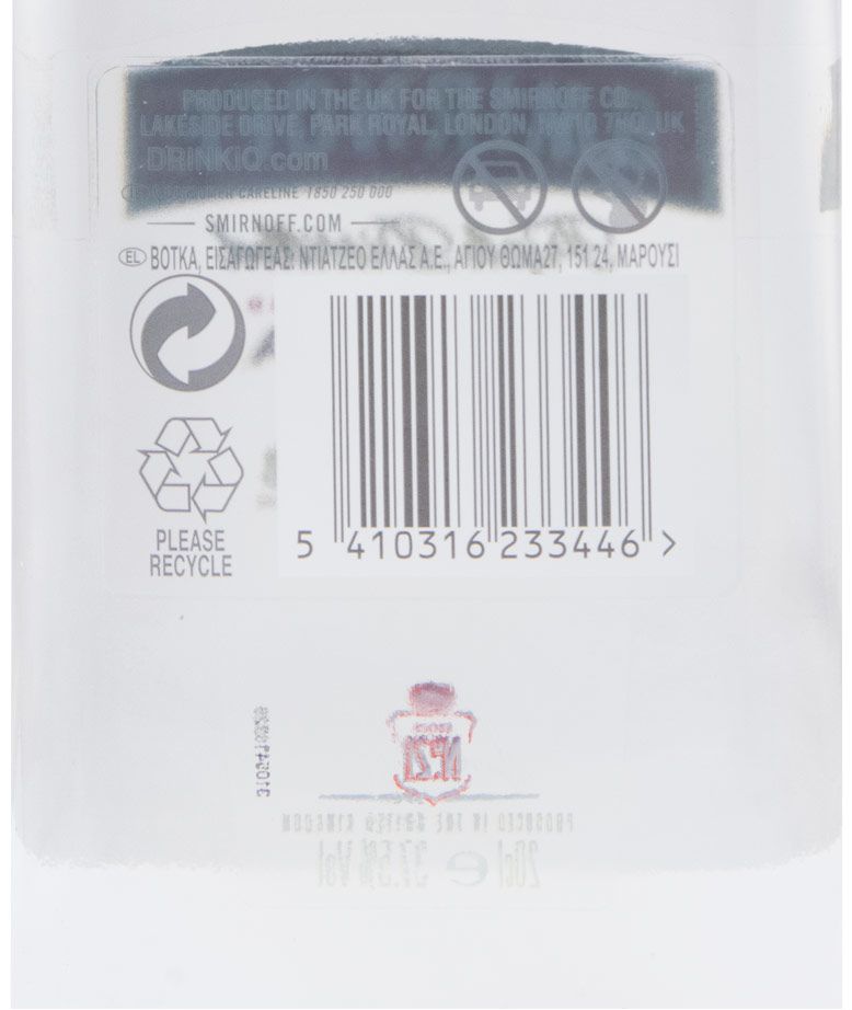 Frasco Vodka Smirnoff Red 20cl