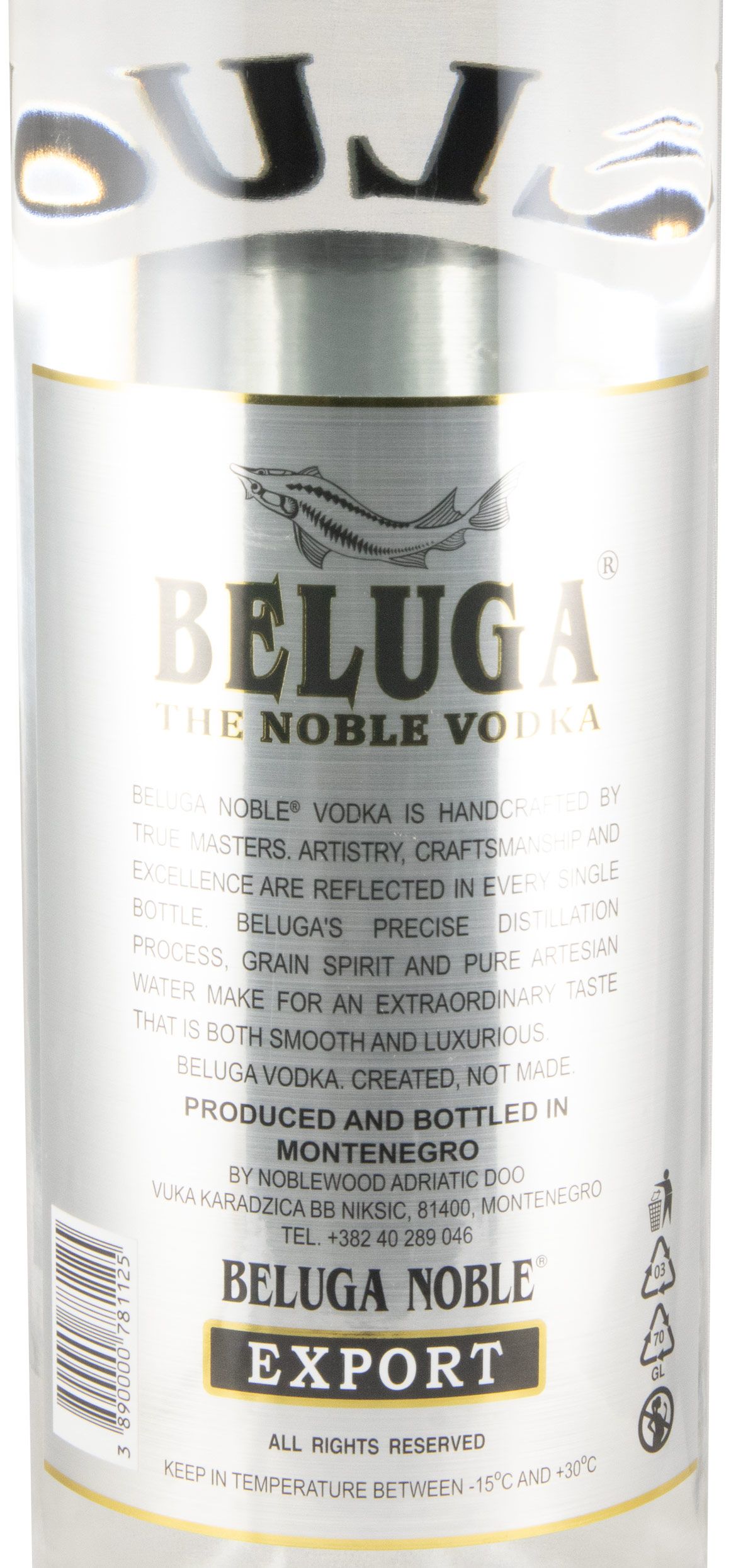 Vodka Beluga Export Noble 3L