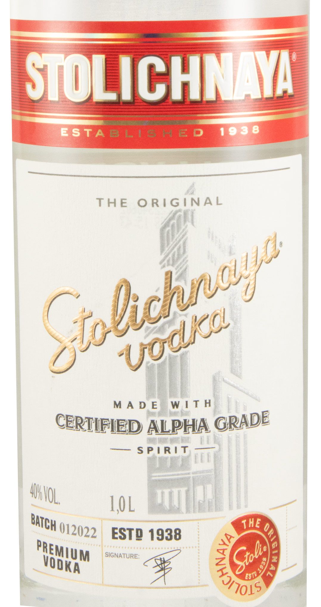 Vodka Stolichnaya 1L