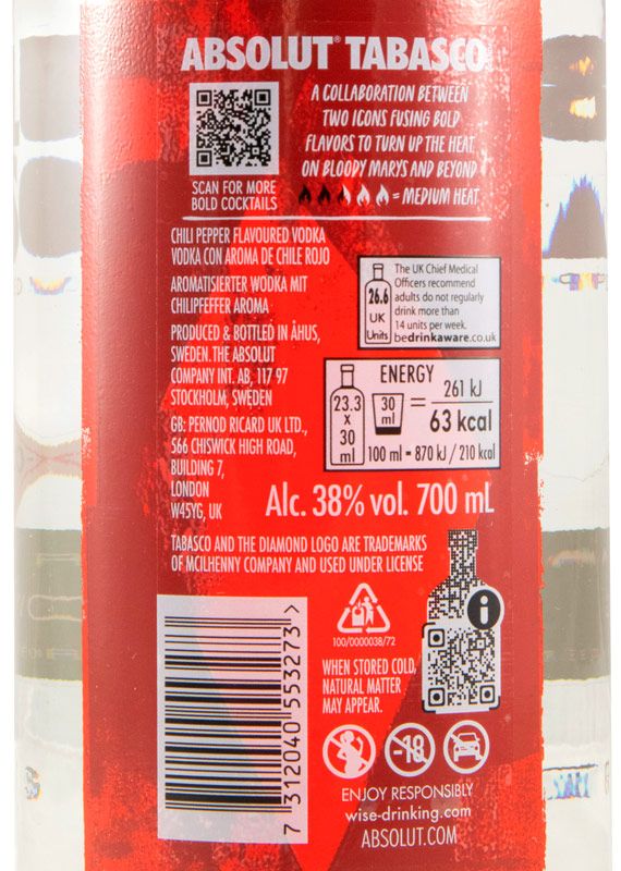 Vodka Absolut Tabasco