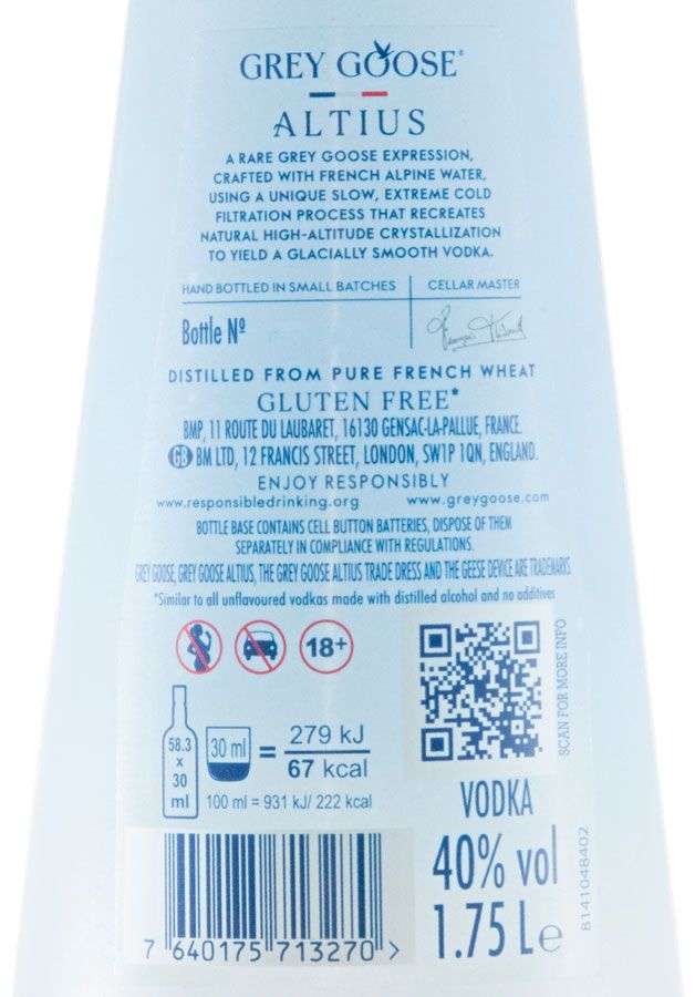 Vodka Grey Goose Altius 1.75L