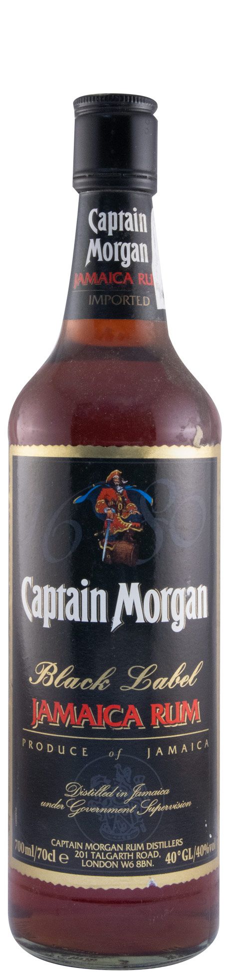 Rum Captain Morgan Black (garrafa antiga)