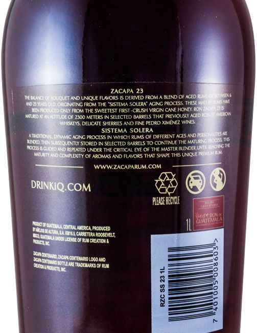 Rum Zacapa 23 anos Centenário 1L