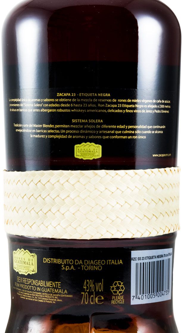 Rum Zacapa Centenario Etiqueta Negra 23 years